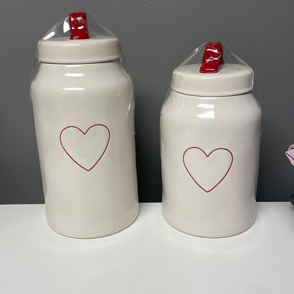 Rae Dunn Heart ❤️ canisters 